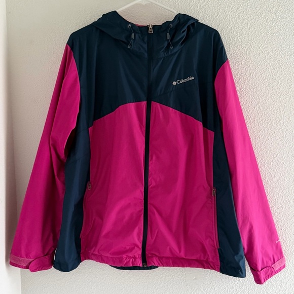 Columbia Jackets & Blazers - Columbia Omni-Shield Jacket Womens 2X Pink Blue Hooded *flaws
